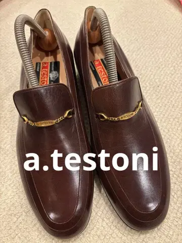 새상품 a.testoni 천연 가죽 신발 남성용 비즈니스 슈즈