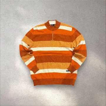 [ 메리노울 100% ] 하프 지퍼 니트 L 이탈리아제 y2k