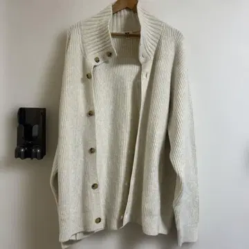 UNIQLO 아이보리 XL 리브 편직 가디건