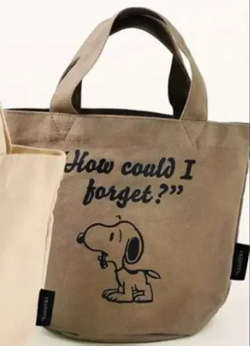 피넛 카페 스누피 런치 토트백