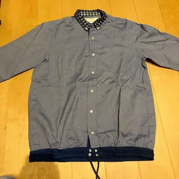 sacai 샴브레이 긴팔 셔츠 블루 14-00602 사카이