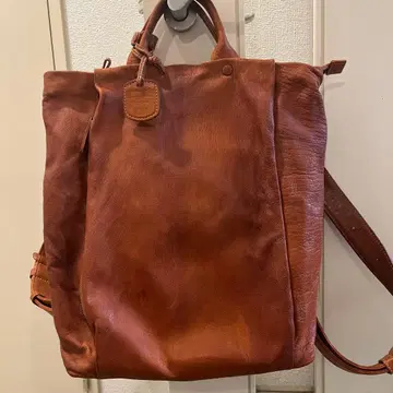 genten 브라운 가죽 토트백