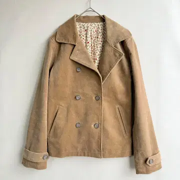 새상품급 미쉘클랑 iiMK 숏 P 코트 M 베이지 코듀로이