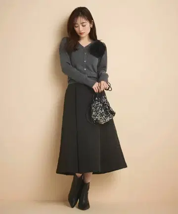 아푸와이저 리셰 퀼팅 미디 스커트