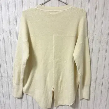 YORT 백 슬릿 롱 니트 풀오버 야마다야 화이트 M