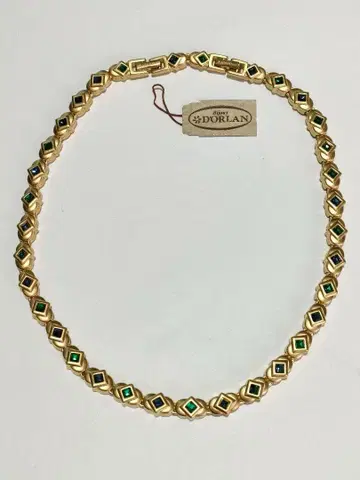 택 포함 새상품 D'ORLAN 돌란 목걸이 매트 골드 스톤