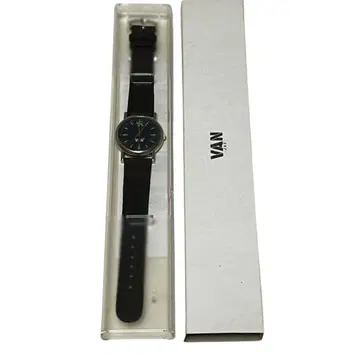 [ 미개봉 새상품 ] VAN 블랙 가죽 아날로그 시계
