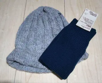 무인양품 울 핸드 워머, 알파카 니트 모자 세트