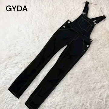 제이다 데미지 스키니 살로펫 오버롤 올인원 블랙