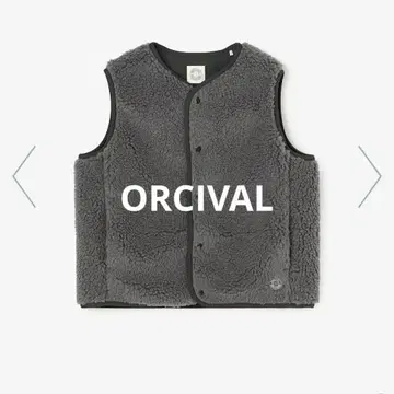 ORCIVAL 그레이 플리스 자켓 슬리브리스