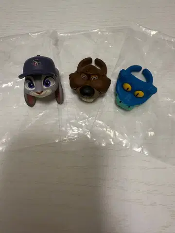 주토피아2 캡슐 토이 반지 3종 세트