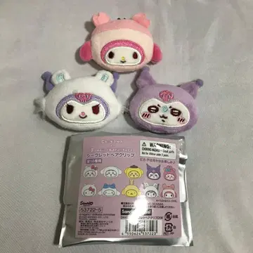 치이카와 산리오 캐릭터 시크릿 헤어 클립 3개 세트