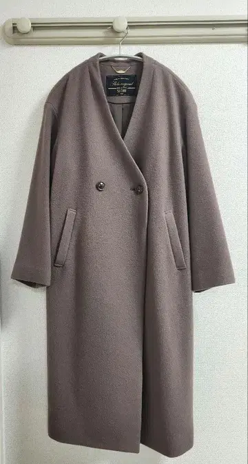 V넥 오버코트 노카라 슬로브 이에나