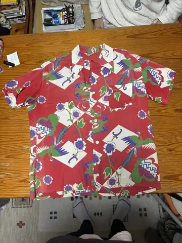 하와이안 셔츠 아로하 셔츠 40s 빈티지 용 드래곤