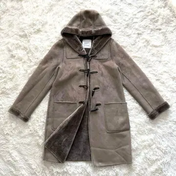 CLOCHE / 크로셰 페이크 무스탕 더플 코트 M 그레이지