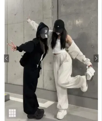 더블 지퍼 후드티 x 2Way 와이드 팬츠 맨투맨 셋업[tu1858]