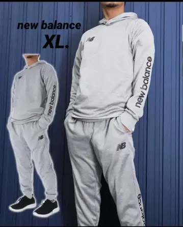 new balance 맨투맨 상하의 세트 그레이