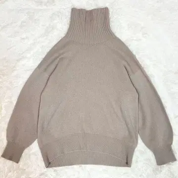 스픽 앤 스팬 울 캐시미어 터틀넥 풀오버 니트 베이지