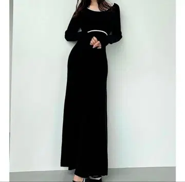 RESEXXY 코르셋 디자인 니트 원피스