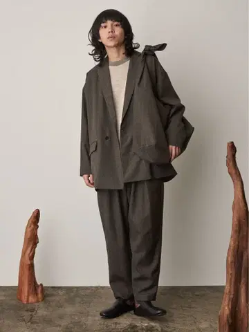Dulcamara 요소이키 더블 자켓과 팬츠 셋업