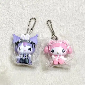 산리오 꿈 리본 시크릿 마스코트 참 마이멜로디 쿠로미 세트