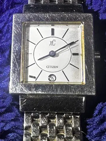 CITIZEN xc 쿼츠 손목시계 실버 골드