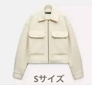 [새상품급] ZARA 부클레 크롭 자켓 블루종