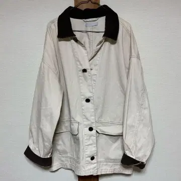 남성용 아우터 코듀로이 옷깃 L 사이즈