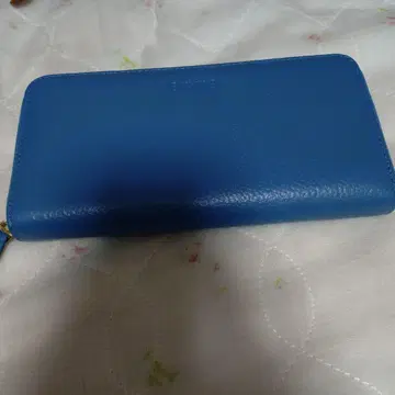 발코스 파란색 가죽 장지갑