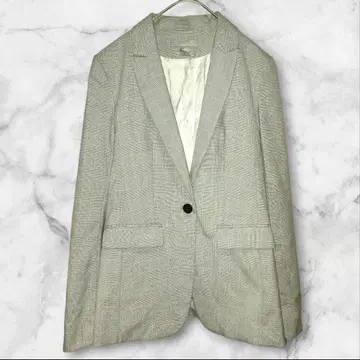 H&M 에이치 앤 엠 그레이 체크 테일러드 자켓 XS