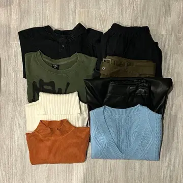 구제 의류 여성용 묶음 판매 상의 하의 8점