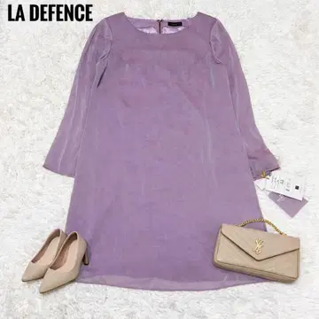 새상품 미사용 LA DEFENCE 쉬폰 원피스 긴팔 드레스 9호