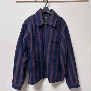 HUF 네이비/브라운 스트라이프 자켓