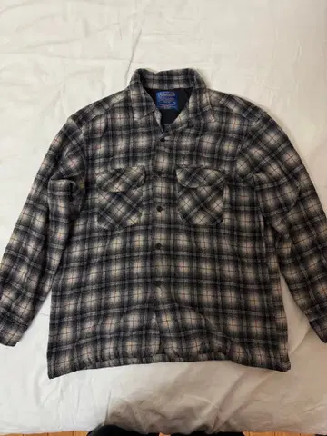 vintage PENDLETON 체크 무늬 플란넬 셔츠 구제 의류