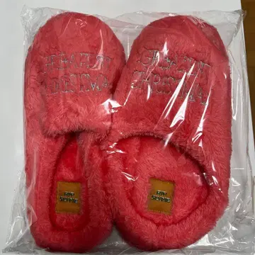 RIP SLYME 핑크 퍼 슬리퍼