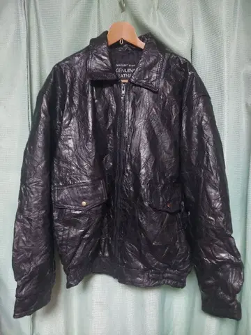 MAXAM 블랙 램스킨 자켓 XL