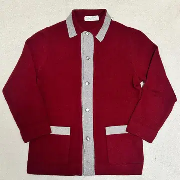 앤 마리 와인 레드 니트 자켓 퓨어 캐시미어 100%