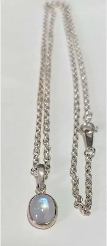 문스톤 펜던트 목걸이 실버 새상품급