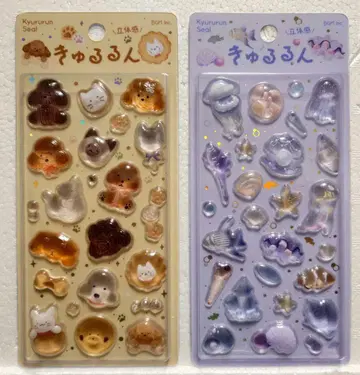 문구 여자 박람회 큐루룬 씰 BGM 2개 세트