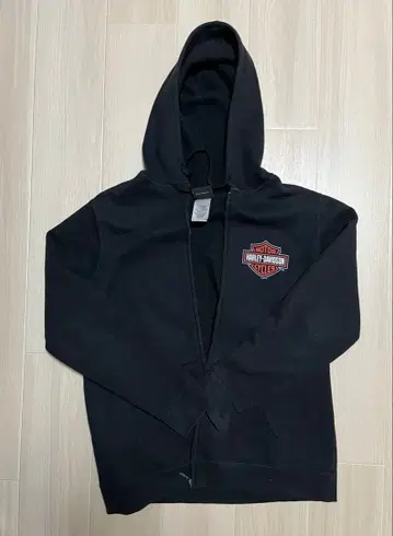 할리데이비슨 블랙 후드티 풀 집업