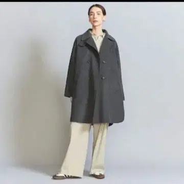 BEAUTY & YOUTH 리버 판초 코트 S 다크 그레이