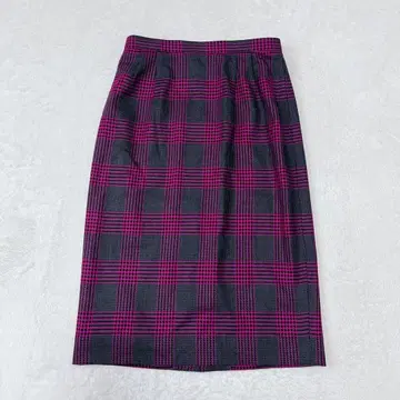 마리네스|울 캐시미어 스커트 하운드투스 종아리 기장 슬릿 백 지퍼