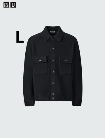 UNIQLO U 라무 니트 자켓 L 블랙