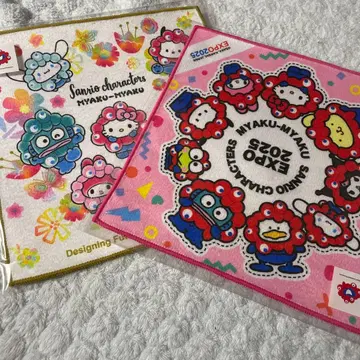 오사카 간사이 만박 미야쿠미야쿠 산리오 미니 타월 2종 세트