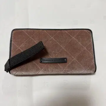 브루넬로쿠치넬리 장지갑 퀼팅 옅은 핑크