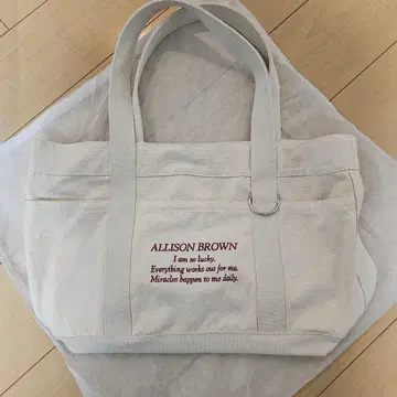 ALLISON BROWN Message Tote Bag ivory