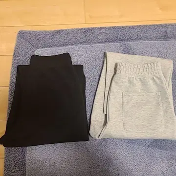 UNIQLO-C 스웨트 팬츠 세트 블랙 그레이