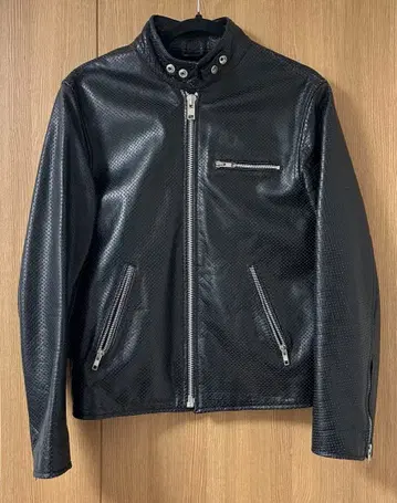 HORN WORKS 메쉬 펀칭 가죽 싱글 라이더 자켓!