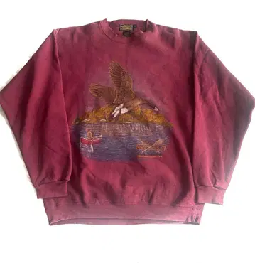 90s USA제 에디 바우어 프린트 맨투맨