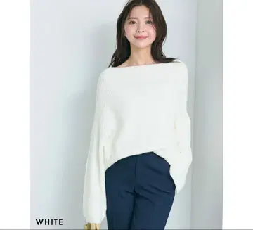 베이스먼트 온라인 와이드 넥 드롭 숄더 니트